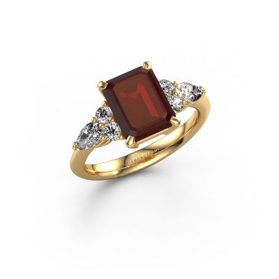 Promise ring Melani EME 585 gold garnet 9x7 mm
