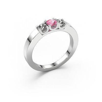 Ring Selina 1 950 platinum pink sapphire 3.7 mm