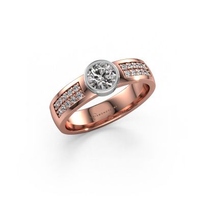 Engagement ring Ise 3 585 rose gold lab grown diamond 0.55 crt