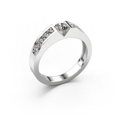 Verlobungsring Lizzy 2 950 Platin Zirkonia 4.2 mm