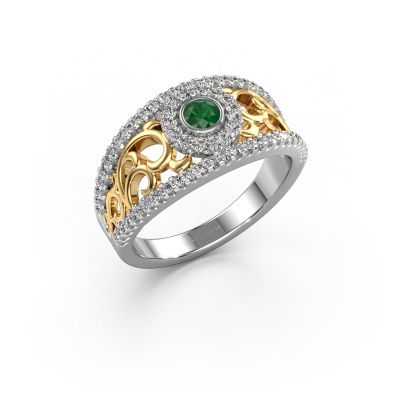 Ring Lavona 585 white gold emerald 3.4 mm