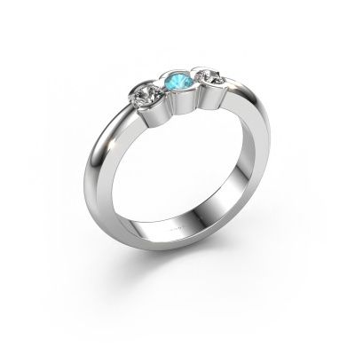 Ring Lotte 3 950 platinum blue topaz 3 mm