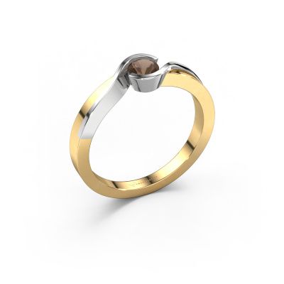 Ring Lola 585 gold smokey quartz 4 mm
