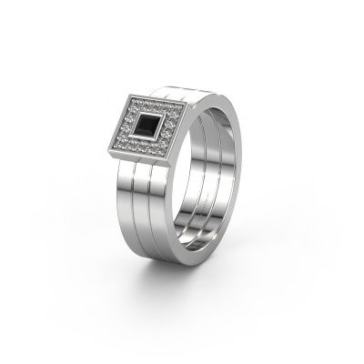 Ehering WH2104L 950 Platin Schwarz Diamant ±6x2.8 mm