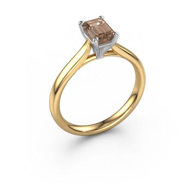 Verlobungsring Mignon eme 1 585 Gold Braun Diamant 0.90 crt