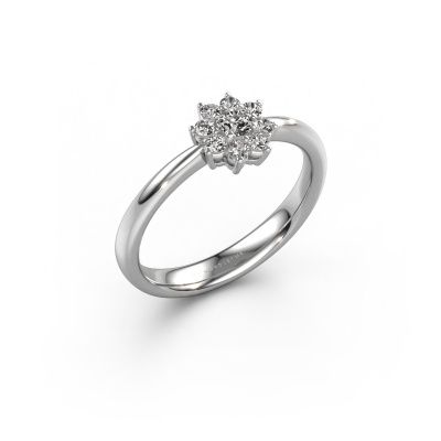 Bague de fiançailles Camille 1 585 or blanc diamant 0.10 crt