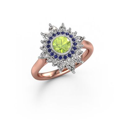 Engagement ring Tianna 585 rose gold peridot 5 mm