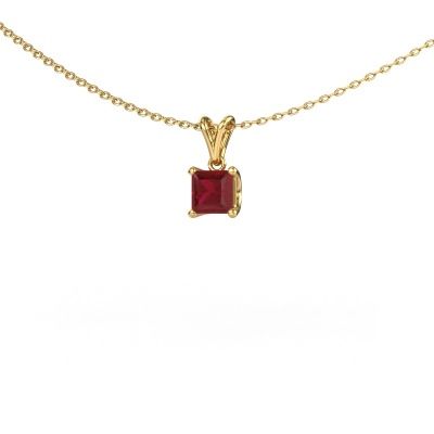 Pendant Sam SQR 585 gold ruby 4.5 mm