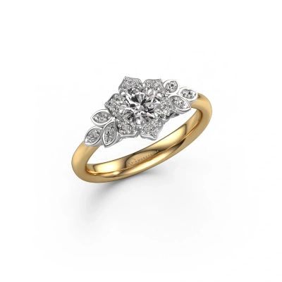 Engagement ring Tatjana 585 gold zirconia 5 mm