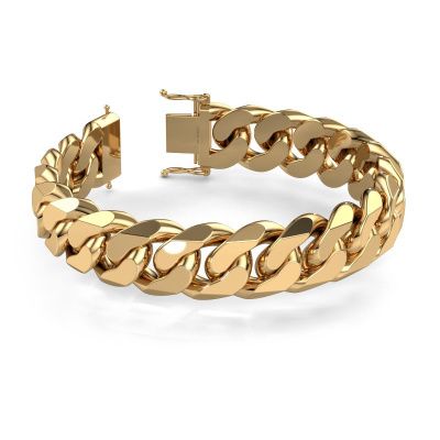 Cuban cuban link bracelet ±0.69 in 585 gold