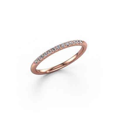 Stackable ring SR10B6H 585 rose gold diamond 0.168 crt