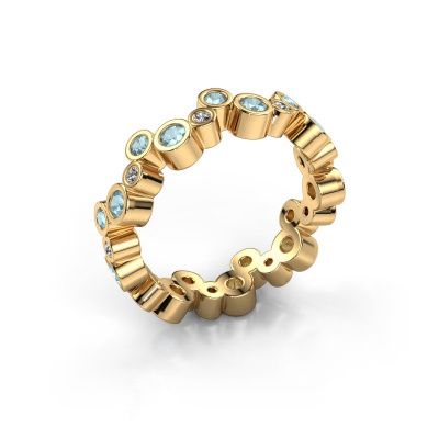 Ring Tessa 585 goud aquamarijn 2.5 mm