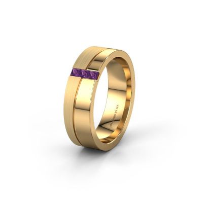 Trauring WH0906L16A 585 Gold Amethyst ±6x1.7 mm