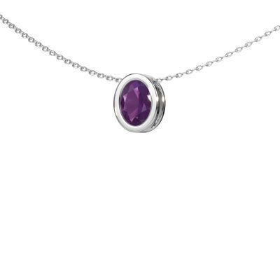 Anhänger Lavon OVL 585 Weißgold Amethyst 7,5x5,5 mm