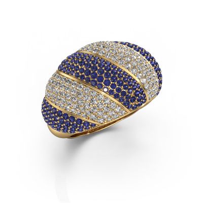Ring Arleen 2 585 gold sapphire 1 mm