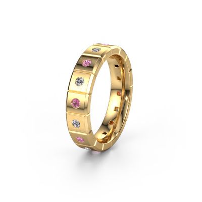 Bague de mariage WH2055L15DP 585 or jaune saphir rose ±5x2.4 mm