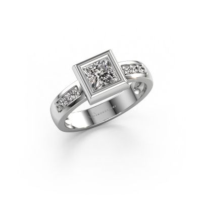 Ring Charlotte Square 585 white gold lab grown diamond 0.80 crt