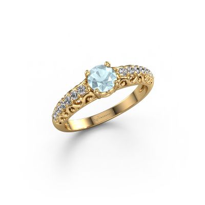Engagement ring Mellie 585 gold aquamarine 5 mm