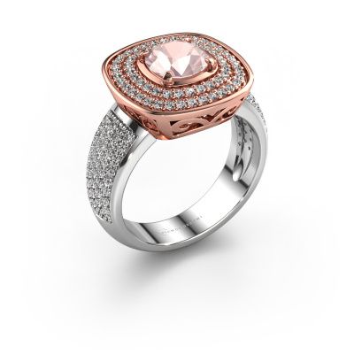 Ring Eliana 585 rose gold morganite champagne 6 mm