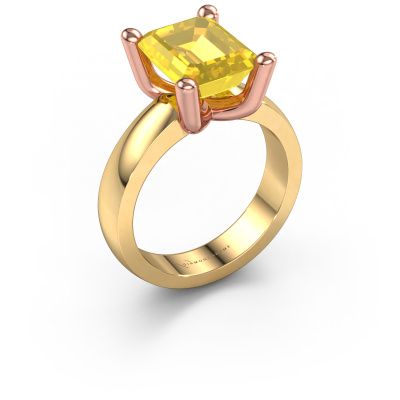Ring Clelia EME 585 Gold Gelb Saphir 10x8 mm