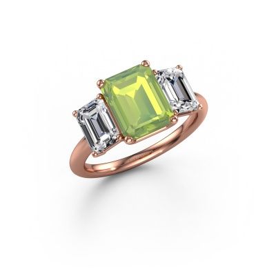 Verlobungsring Sandra 585 Roségold Peridot 9x7 mm