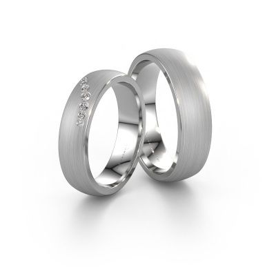 Alliances set WH0130LM26BM ±6x2 mm 14 Carat or jaune diamant 0.012 crt