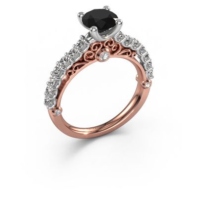 Verlobungsring Shaunda 585 Roségold Schwarz Diamant 1.46 crt