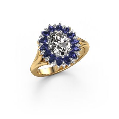 Bague de fiançailles Lidia 585 or jaune diamant 1.10 crt