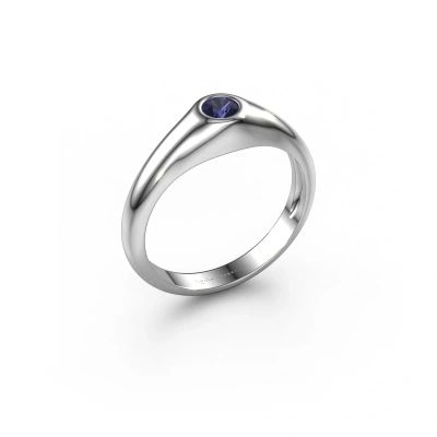 Pinky ring Thorben 950 platinum sapphire 5 mm