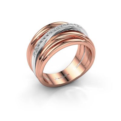 Ring Fien 585 rose gold diamond 0.095 crt