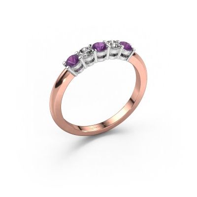 Ring Michelle 5 585 Roségold Amethyst 3 mm