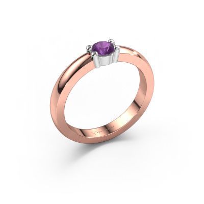 Ring Yasmin 1 585 Roségold Amethyst 4 mm