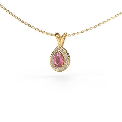 Pendant Ginger 585 gold tourmaline pink 7x5 mm
