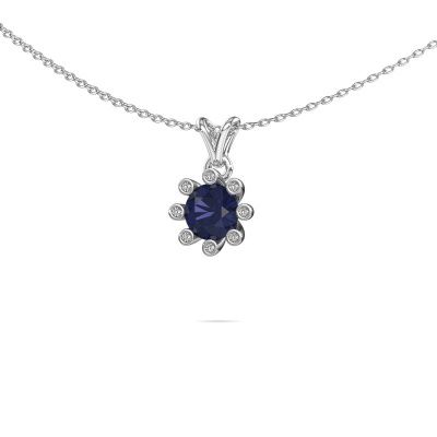 Pendant Carola 3 585 white gold sapphire 6 mm