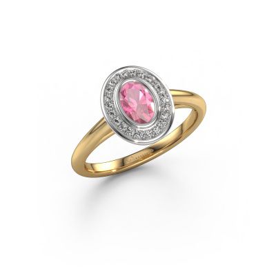 Engagement ring Noud 1 OVL 585 gold pink sapphire 6x4 mm