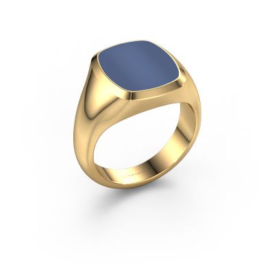 Signet ring Benjamin 3 585 gold blue sardonyx 14x12 mm