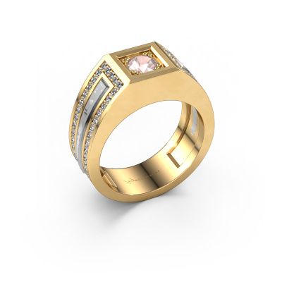 Men's ring Lando 585 gold morganite champagne 4.7 mm
