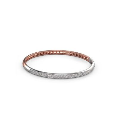 Slavenarmband Emely 4mm 585 rosé goud lab-grown diamant 1.178 crt