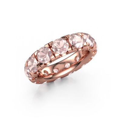 Stackable ring Jackie 5.0 585 rose gold morganite champagne 5 mm