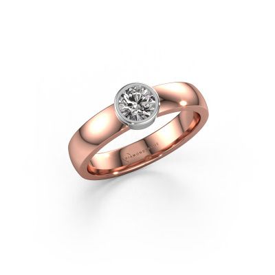 Ring Ise 1 585 rose gold lab grown diamond 0.40 crt