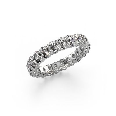 Stackable ring Heddy OVL 3x4 585 white gold diamond 3.30 crt