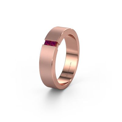 Wedding ring WH2136L15E 585 rose gold rhodolite ±0.20x0.1in