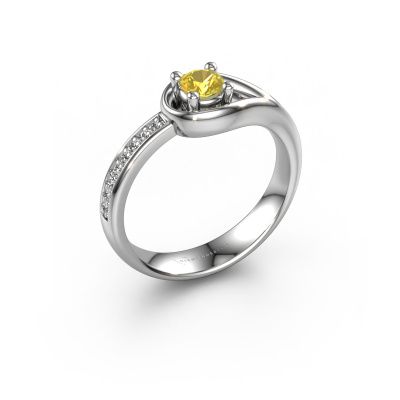 Ring Zara 950 platinum yellow sapphire 4 mm