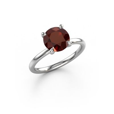 Engagement ring Crystal RND 1 950 platinum garnet 6.8 mm