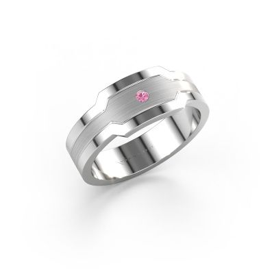 Men's ring Guido 950 platinum pink sapphire 2 mm