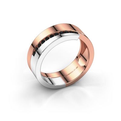 Ring Loma 585 Roségold Schwarz Diamant 0.198 crt