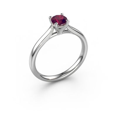 Engagement ring Mignon rnd 1 950 platinum rhodolite 5 mm