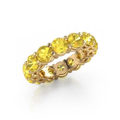Stackable ring Michelle full 5.0 585 gold yellow sapphire 5 mm