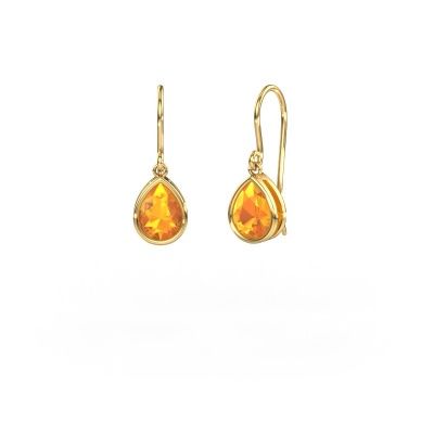 Earrings Lavon PER 585 gold citrin 8x6 mm