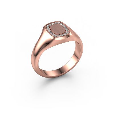 Bague pour homme Floris Cushion 1 585 or rose zircone 1.2 mm